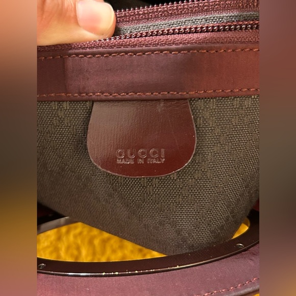 Gucci Bordeaux Nylon Bucket Tote - COA - Picture 12 of 13